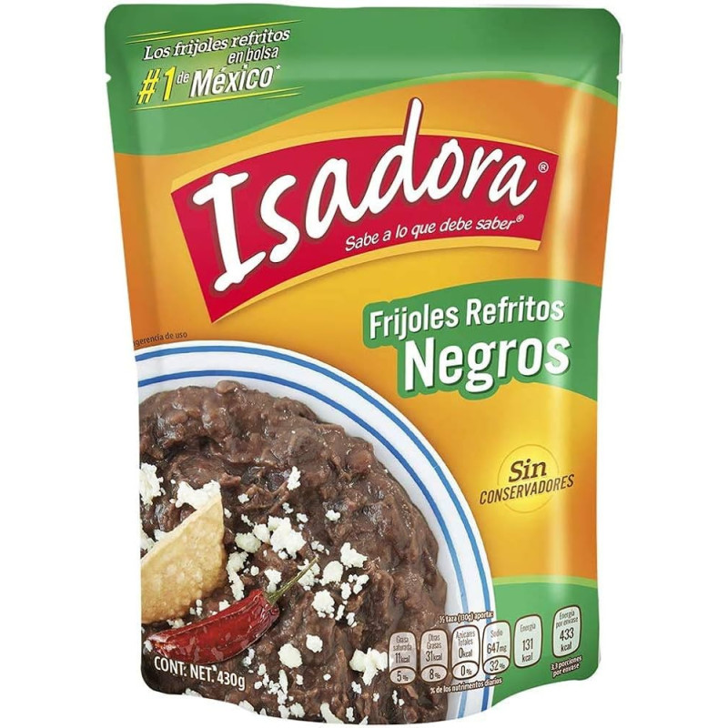 Isadora Black Refried Beans 400g