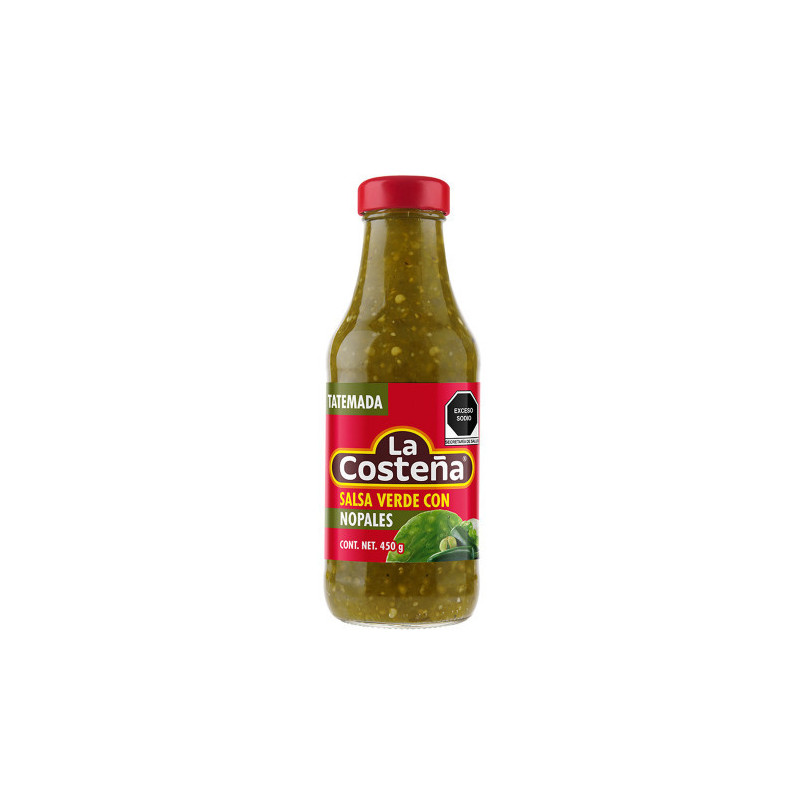 Salsa Verde con Nopales med kaktus 450gr