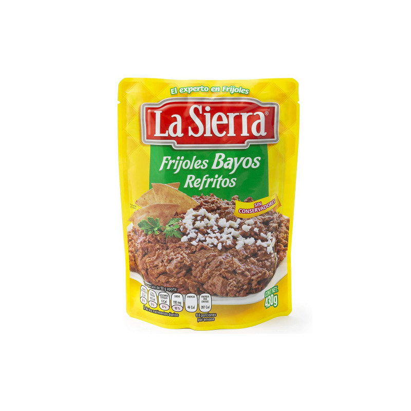 Refried pinto beans in a pouch La Sierra  430gr