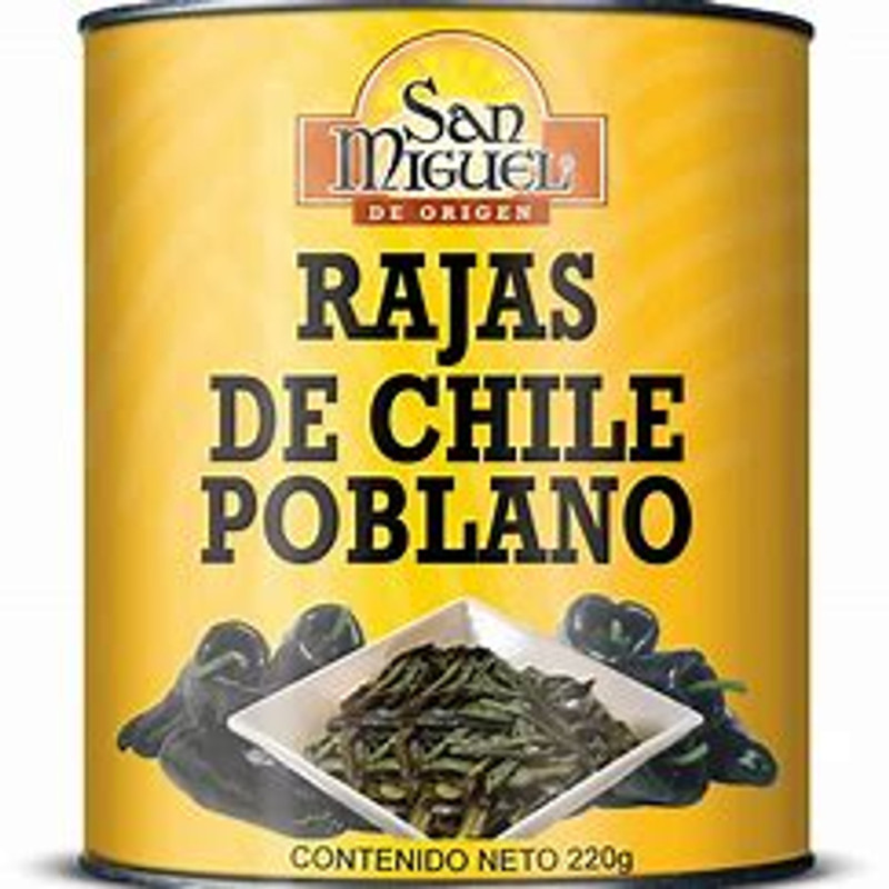 Poblano Rajas, Strimlad Poblano 220gr