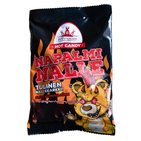 Napalm Gummy Bear hot fruit candy 125g från Poppamies